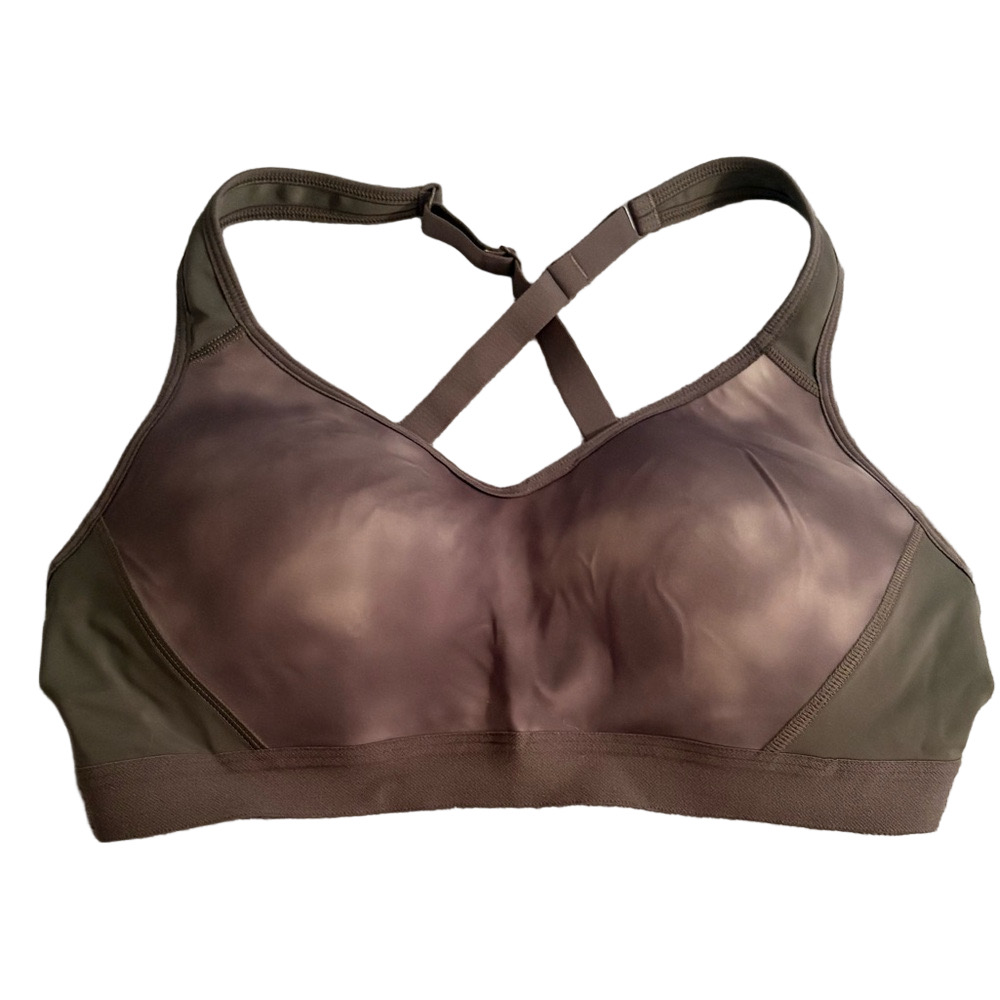 Champion Racerback Sports Bra Large Tie Dye Gray